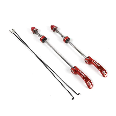 Red quick-release skewers for 700C Road Wheelset With 7075 Aluminum Hub And Double Layer Rim, 30mm Rim Height, easy install