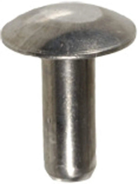 100 Pack Brazier Head Solid Aluminum Rivets Diameter Three Sixteenth Inch Length Half Inch Durable Aluminum Rivet Fasteners For Metalworking Automotive And DIY Projects