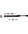 18mm Hand Reamer H8 Straight Slot Reamer For Metal Precision Metric Reaming Drill Bit with size measurements