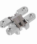 Hidden Hinge Set Dope Durable Zinc Alloy Cross Hinges For Seamless 180 Degree Door Swing In Cabinets And Modern Homes