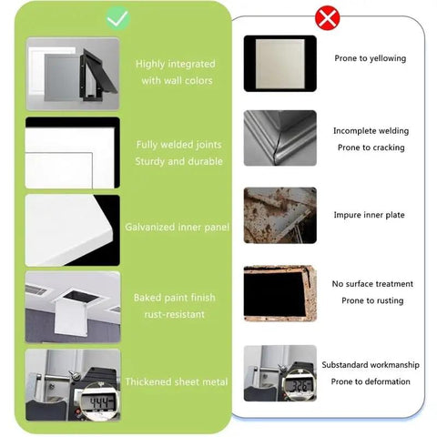 Top Shelf White Aluminum Louvered Ceiling Access Panel With Built In Filter Screen 38 By 40 Inches Heavy Duty Loft Hatch features include durable panel.