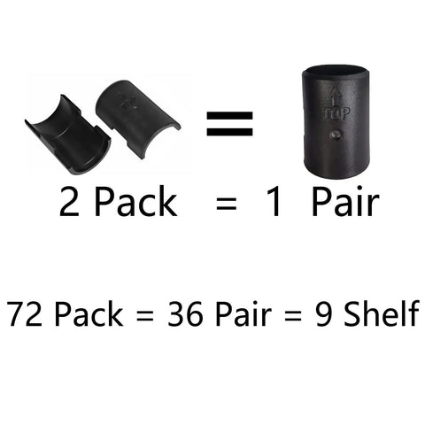 72 Pack Wire Shelf Clips For 1 Inch Posts 36 Pairs Shelving Sleeves Replacements shown in calculation diagram