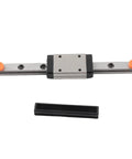 100mm High Precision Linear Guide Rail with Slide Block for CNC Machines and 3D Printers Built to Last With Rock Solid Bearing Steel for Smooth Motion Auto Centering for Repeatable Reliable Tooling Performance, steel rail and slide block