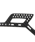 Axial SCX10 II Enduro Trail RC Frame Chassis Carbon Fiber Rails showing detailed perforations in 1/10 LCG Upgrade Kit