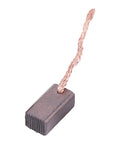Premium Carbon Brushes for Electric Vehicle DC Motor Replacement with 8X10X20mm J432A Size, showing detailed copper wire attachment.