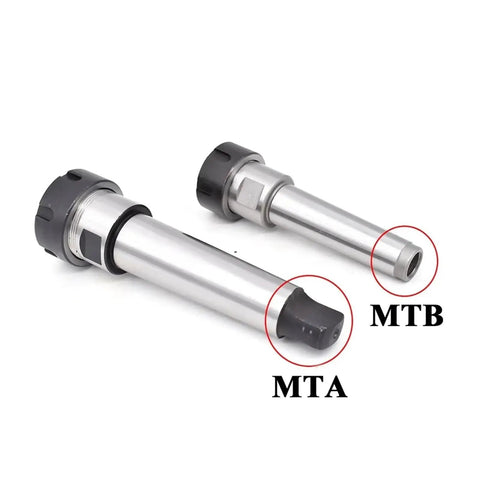 Top Tiers Spring Collet Set ER20 ER25 ER32 ER40 With ChuckMorse MTB Holders For Pro CNC Milling High Precision complete set showing MTB and MTA holders.