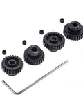 Four Pack 24T 25T 26T 27T 3.175mm Pinion Gears 48P Hardened Steel CNC Machined RC Upgrade Part With Screwdriver And Hex Wrench Included