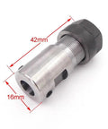 Flexible Shaft Coupling For RC Motors 5mm To 6.35mm 6mm To 6.35mm And 8mm To 6.35mm Collet Joint For Brushless RC Boats Beefy High Torque CNC Shaft Coupler, 42mm long, silver metal