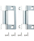Beefy Heavy Duty Cranked Flush Hinge For 15 To 19mm Thick RV And Camper Cupboard Doors In Mobile Homes Zinc Plated Finish