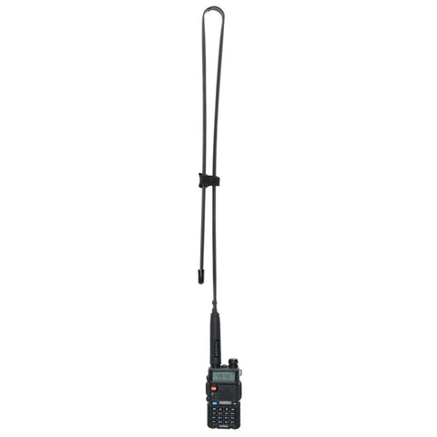 Long Range Foldable Ham Radio Antenna For Outdoor Use attached to Baofeng UV-5R, 42.5 inch, dual band