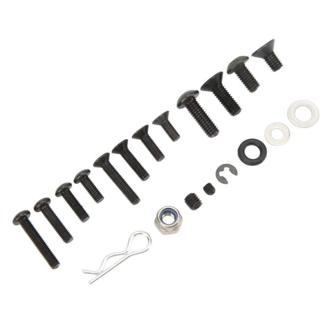 Stainless Steel RC Screw Kit 522 Piece Hardware Set For RC Cars With Individually Packaged Screws Heavy Duty Fasteners For Easy Field Repairs: black screws, washers, nut
