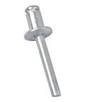 13 Inch Manual Blind Rivet Gun Kit With 210 Rivets In Five Sizes 2.4mm To 6.4mm For A Heavy Duty Workhorse Riveting At Home Or On The Job Easy To Use And Durable; silver aluminum rivet close-up