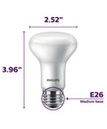 R20 LED Dimmable Flood Light Bulbs 4-Pack With Warm Glow Soft White 450 Lumens 3.96 inch length E26 base
