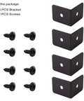 4 Pack Heavy Duty Iron Corner Protectors 2x2x1.5 Inch Black Decorative Corner Brackets and screws for furniture and wood frames.