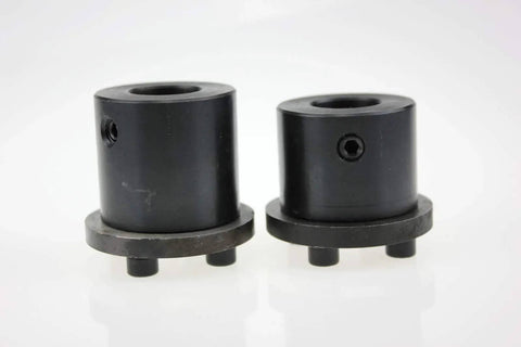 Bead Roller Die Set for Shearing, 22mm Shaft Compatible, CR12 Steel Dies at 50 HRC Hardness, side view of two black dies