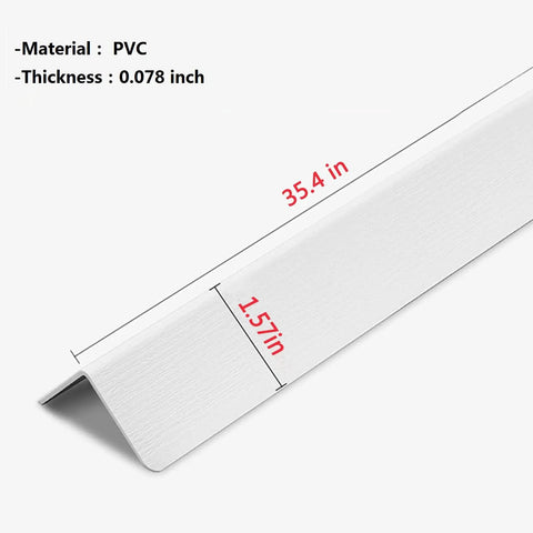 Heavy Duty Self Adhesive Wall Corner Protectors Peel And Stick Corner Guards For Quick Home Refresh, PVC measurement 35.4in x 1.57in.