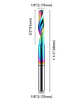 CNC Single Flute Router Bit With One Eighth Inch Shank And One Eighth Inch Cutting Diameter Fifteen Millimeter Cutting Length