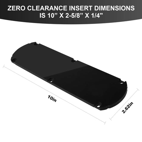 Zero Clearance Insert For 10 Inch And 12 Inch Compound Miter Saws Universal Throat Plate dimensions shown in inches