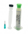 Pro Grade Syringe Solder Paste Flux Kit With RMA-223 10cc For PCB BGA Soldering, includes syringe, repair grease, and needle