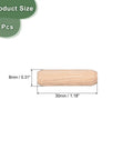 Elite 90 Pc Wooden Dowel Pins 8X30Mm Fluted With Beveled Ends Tough Dried Hardwood Pegs, measuring 8mm x 30mm for strong joins.