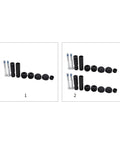 Heavy Duty Front Brake Caliper Slider Pins And Guide Bolts Kit For Mercedes Sprinter Years 06-18 Premium Metal Rubber Replacements Upgrade Parts, black pins set