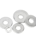 Stainless Steel Flat Washer Kit All In One Assortment For Pros And DIYers Multiple Sizes From M1.6 To M22 Includes M12x24x1.2 Spacers and gasket washers