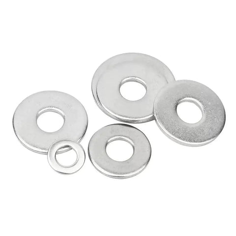 Stainless Steel Flat Washer Kit All In One Assortment For Pros And DIYers Multiple Sizes From M1.6 To M22 Includes M12x24x1.2 Spacers and gasket washers