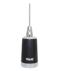 150-Watt Pretuned Dual-Band VHF UHF Amateur Radio Antenna With NMO Mounting, stainless steel whip, chrome base