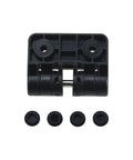 Black positioning torque hinge component for 90-degree stops; home improvement hardware, Amazon; includes four caps