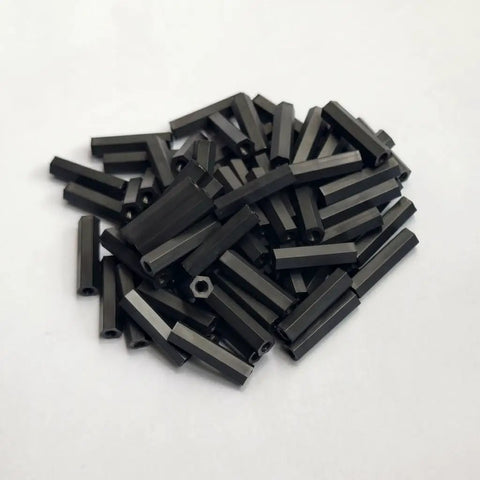 Dang Tough M2.5 X 20mm Nylon Hex Coupling Nuts For Threaded Rods And PCB Mounting, nonconductive spacers, 80 pack.