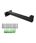 Heavy Duty Black Steel Shelf Brackets For Garage Kitchen And Workshop Storage Durable Wall Mount Supports For Floating Shelves Holds Tools