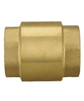 Brass 3/4 in. NPT female inline spring check valve, one-way backflow preventer, pack of 2
