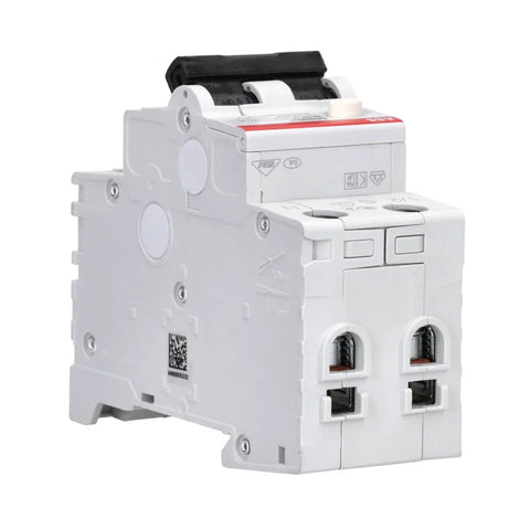 Side view of Residual Current Device FI Safety Switch DS201 B10 A 10A Single Unit 230V AC Type B Earth Leakage Trip, DIN-rail Mount