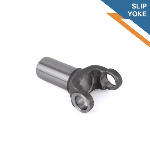 Built Tough Transmission Slip Yoke For GM TH 400 4L80E 4L85E Muncie M21 M22 Borg Warner Super T10 1350 Series U Joint on white background.