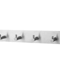 Heavy Duty Matte Black Double Wall Hook Tough As Nails Stainless Steel Coat Hanger with four hooks for entryway or bathroom.