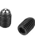 Rock Solid Carbon Steel Ball Spring Plungers M8x12 Hex Socket Machine Screws Pro Shop Gear Easy Install Precision Grip Set Of 10 showing two M8 spring plungers with hex sockets.