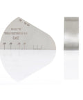 IIW2 V2 Calibration Block 304 Stainless Steel, 20 Millimeter Thick Block With 1.5 Millimeter Diameter Hole, Pro Grade Precision Metrology Reference For Calibration, QA, And Engineering Work, angled view