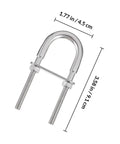 Heavy Duty Marine Grade U-Bolts Kit M8 By 100mm For Boat Trailers Yacht Rigging Axles Fasteners With Nuts Washers Rustproof Stainless Steel close-up