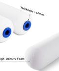 Close-up of high-density foam roller covers from 4 Inch Foam Paint Roller Kit Set with 8 Mini Roller Covers Frame Tray and Liner.