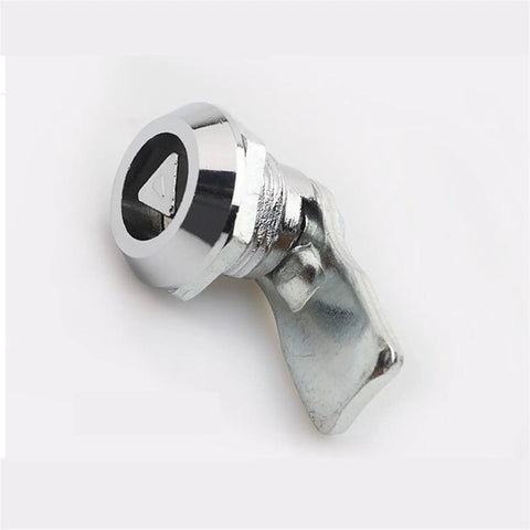 Mini Triangular Cylinder Cam Lock With Key, the smallest Cinet style door lock in durable metal housing for secure access.