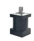 Rock Solid Heavy Duty Planetary Gear Reducer Built For Nema 23 34 And 42 Stepper Motors Ratio 10 To 1 in black compact design.