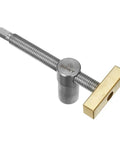 2 Pack Bench Dog Clamp With 4 Pack Bench Dogs, 3/4 Inch Adjustable Workbench Stop, Stainless Steel Brass, Dog Hole Clamp For Woodworking, Secure Any Size Or Shape Workpiece On Top Or Edge, Low Profile Design That Won't Interfere With Planing. single clamp with brass dog