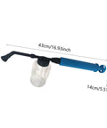 Manual Pollinator Tool Powder Dispenser Puffer Sprayer For Fruit Trees And Garden 500 Ml Capacity Lightweight Handheld Sprayer with handle and measurements.