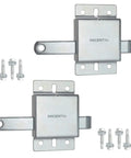 Heavy Duty Inside Garage Door Deadlock, Galvanized Steel Side Lock For Most Garage Doors, Beefed Up Security Protection, Durable And Easy To Install, 2 Pack shown with screws.