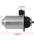 Side view of Clutch Control Actuator Friction Motor For 1.8L 1.5L And 2.4L Engines Plug And Play Replacement with measurements