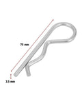 10 Pcs Zinc Plated Cotter Pins And B Type Spring Fasteners Clips Hardware Kit 3.5x75mm Durable Heavy Duty Retaining Pins