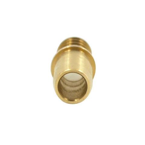 Close-up of Brass Hose Barb Fitting Union Connector 3/16 Inch Barb To 3/16 Inch Barb Mender Splicer Joiner