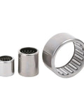 Three metallic needle roller bearings in various sizes, not the Deep Groove Radial Ball Bearing 20x26x18 Mm One Color 1 Piece image.