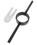 Motorcycle Fork Spring Compressor Kit With Aluminum Handles Radial Pin Spanner For Coil Spring Service, black ring and fork key