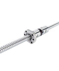 Close-up of 20mm Diameter Ball Screw With Double Ball Nut For Smooth Linear Motion C5 Grade End Machined BK15 BF15 5mm Lead 400mm Long Built To Last